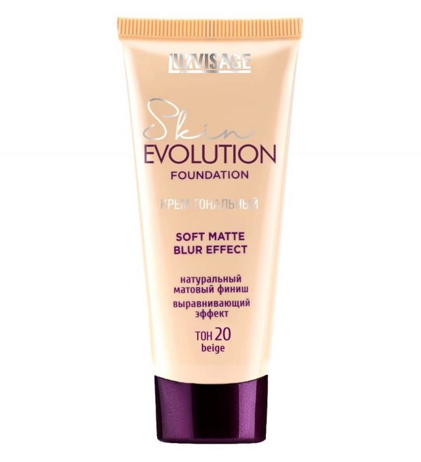 LuxVisage Foundation cream Skin EVOLUTION soft matte blur effect tone 20 Beige 35ml